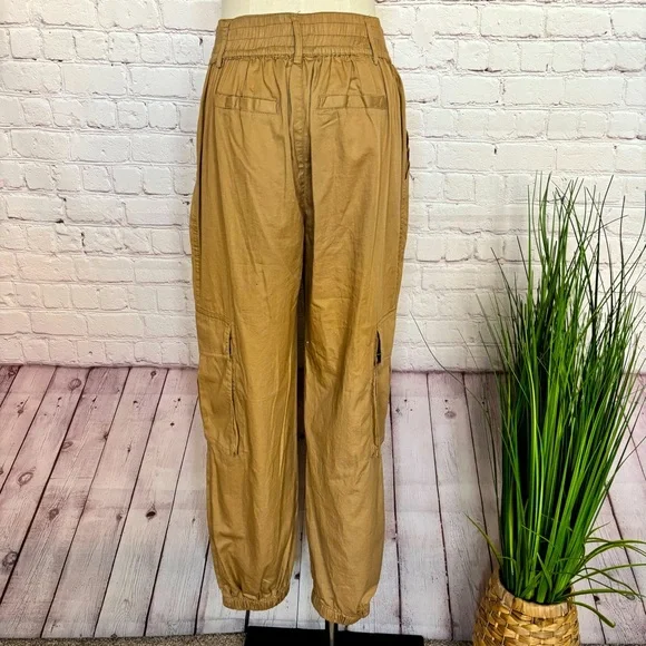 FOR THE REPUBLIC Cotton Khaki Cargo Jogger Pants--M - Picture 11 of 16